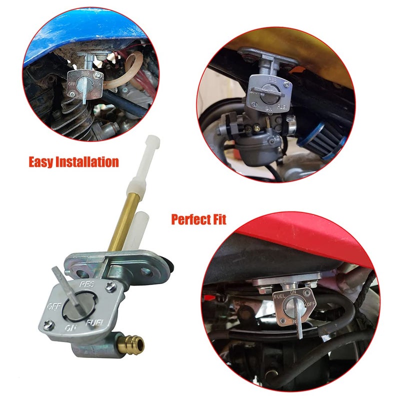 Aniro Moto Fuel Gas Tank Switch Valve Petcock For Suzuki DR200 DR250 DR350 DR350S DR350SE DR650, Fuel Tank Petcock Valve Switch Compatible with Yamaha Blaster 200 YFS200 1988-2006 - Image 4